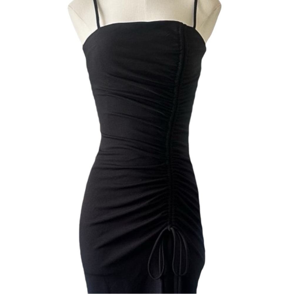 RtA Ruched Black Dress